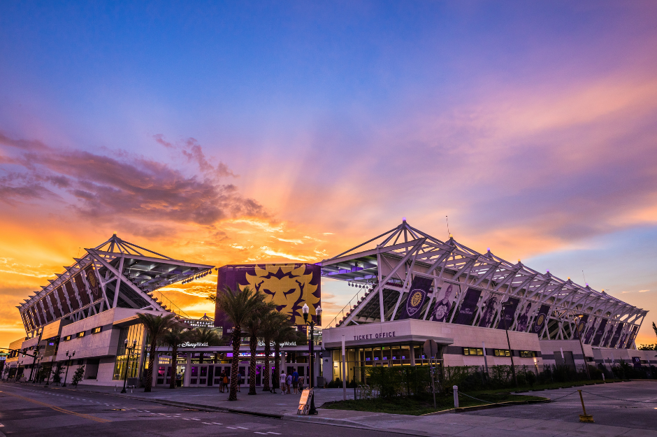 orlando sports. This is an image of the Exploria Stadium located in Downtown Orlando.