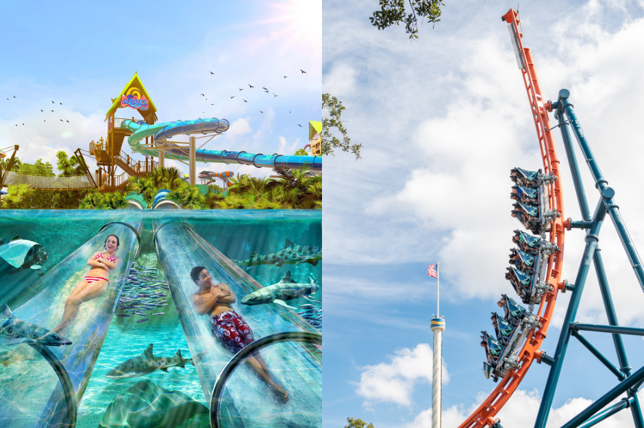 New Orlando Experiences. This is an image of 3 different pictures of brand new Orlando rides for 2022.